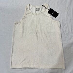 Men’s Kenneth Cole Cream Terry Cloth Tank. Size Small. NWT